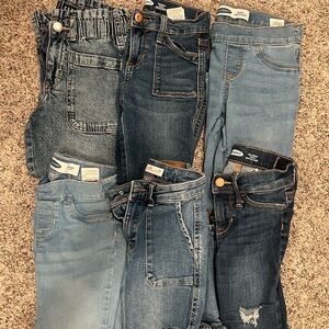 6 pairs of girls jeans size 6 / 6/7